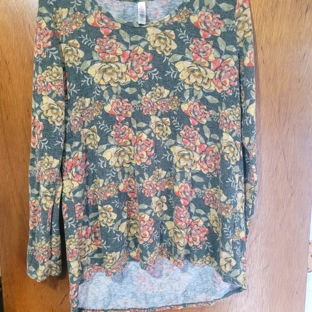 Floral Roses Flowers Long Sleeve Lularoe XL